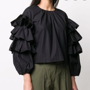 Ulla Johnson Black Tulia Blouse